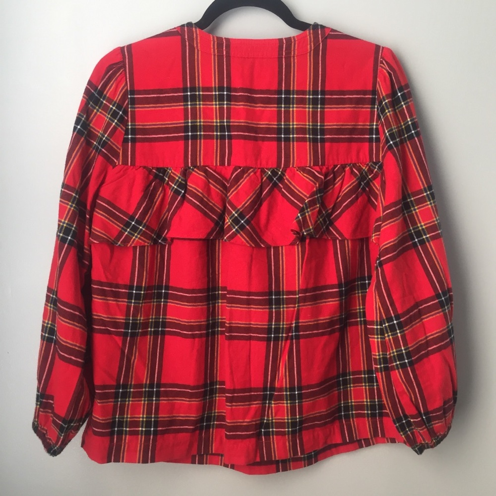 J.Crew Flannel Ruffle Top - Picture 6 of 6